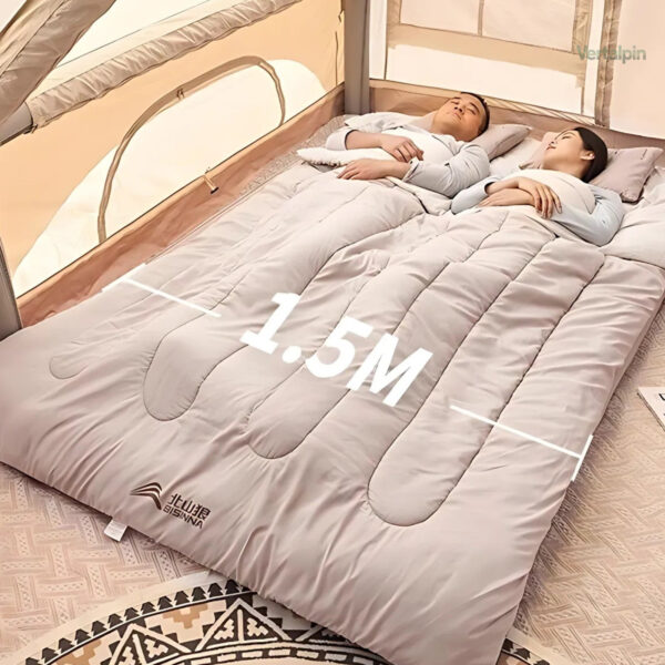 Sac de couchage modulable pour couples en randonnée