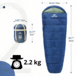 Sac de couchage compact et léger en bleu