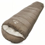 Sac de couchage 4 saisons marron pour trekking