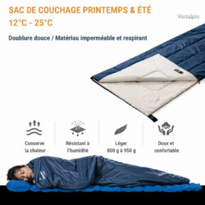 Sac de couchage ultra léger pour une randonnée confortable