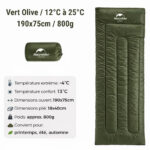 Sac de couchage portable pour randonnées en nature