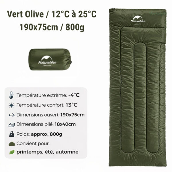 Sac de couchage portable pour randonnées en nature