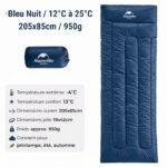 Sac de couchage léger adapté aux treks estivaux