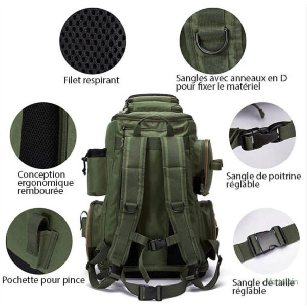 Sac de randonnée robuste avec design ergonomique
