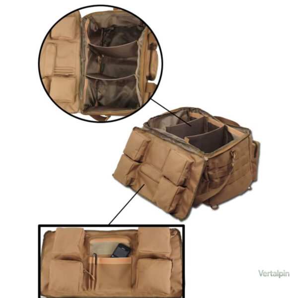 Sac de transport 55L en style militaire, pour tous terrains