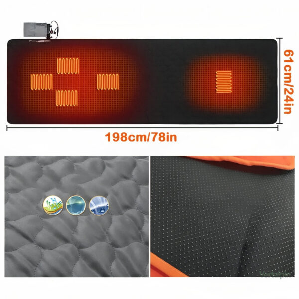 Accessoire de camping : tapis chauffant pratique et léger