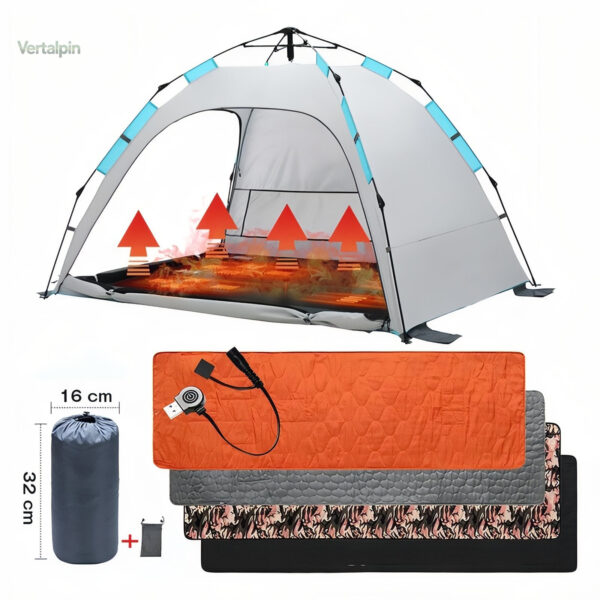 Tapis chauffant compact pour trekking et randonnée