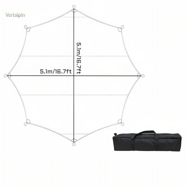Tarp léger pour protection lors de randonnées