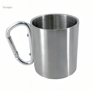 Tasse inox mousqueton pour randonnée et activités en plein air