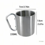 Tasse légère avec mousqueton, pratique pour les excursions