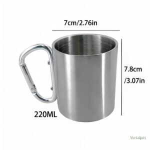 Tasse légère avec mousqueton, pratique pour les excursions