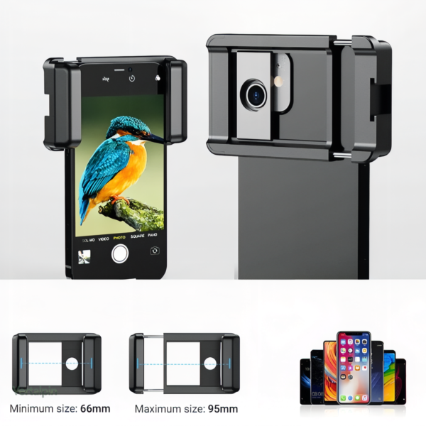 Monoculaire pour smartphone, 60X, parfait pour les aventuriers