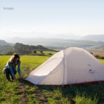 Tente portable pour randonneur, espace optimisé