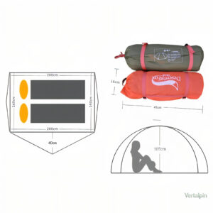 Bivouac léger 2 personnes, facile à transporter